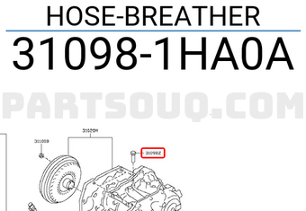 Nissan 310981HA0A HOSE-BREATHER