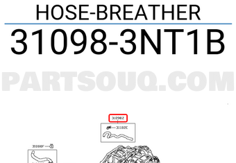 Nissan 310983NT1B HOSE-BREATHER