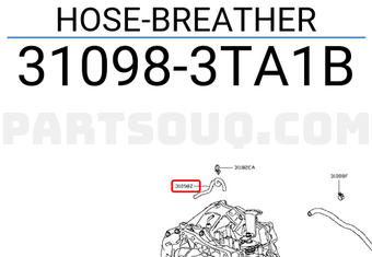 Nissan 310983TA1B HOSE-BREATHER