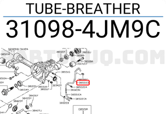 Nissan 310984JM9C TUBE-BREATHER