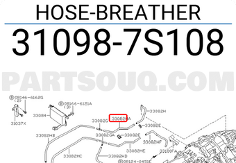 Nissan 310987S108 HOSE-BREATHER
