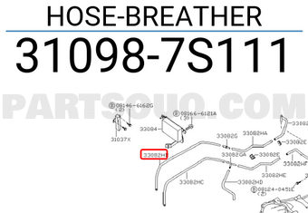Nissan 310987S111 HOSE-BREATHER