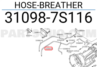 Nissan 310987S116 HOSE-BREATHER
