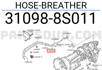 Nissan 310988S011 HOSE-BREATHER