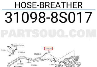 Nissan 310988S017 HOSE-BREATHER
