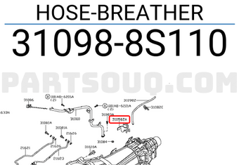 Nissan 310988S110 HOSE-BREATHER