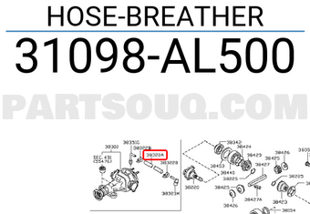 Nissan 31098AL500 HOSE-BREATHER