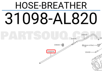 Nissan 31098AL820 HOSE-BREATHER