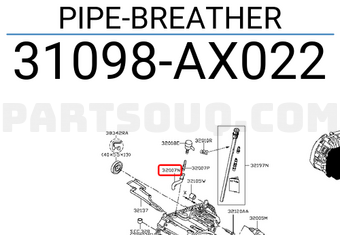 Nissan 31098AX022 PIPE-BREATHER