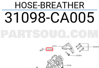 Nissan 31098CA005 HOSE-BREATHER