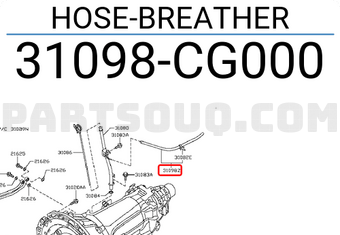 Nissan 31098CG000 HOSE-BREATHER