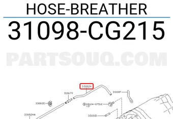 Nissan 31098CG215 HOSE-BREATHER