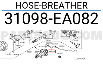 Nissan 31098EA082 HOSE-BREATHER