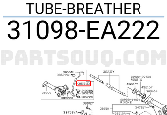 Nissan 31098EA222 TUBE-BREATHER