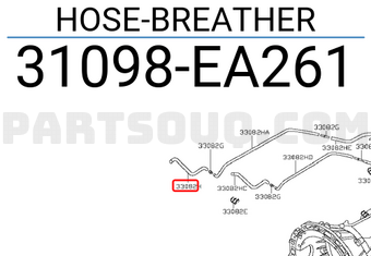 Nissan 31098EA261 HOSE-BREATHER