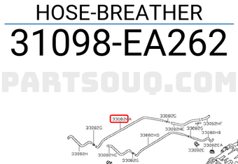 Nissan 31098EA262 HOSE-BREATHER