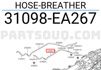 Nissan 31098EA267 HOSE-BREATHER