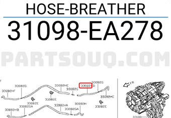 Nissan 31098EA278 HOSE-BREATHER