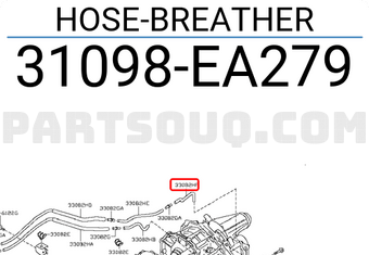 Nissan 31098EA279 HOSE-BREATHER