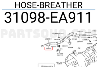 Nissan 31098EA911 HOSE-BREATHER