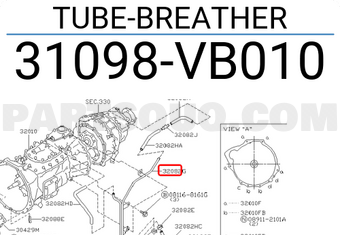 Nissan 31098VB010 TUBE-BREATHER