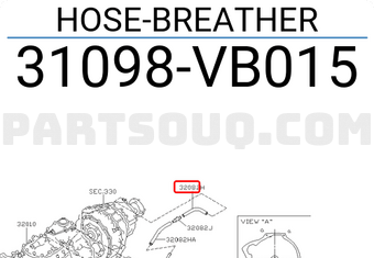 Nissan 31098VB015 HOSE-BREATHER