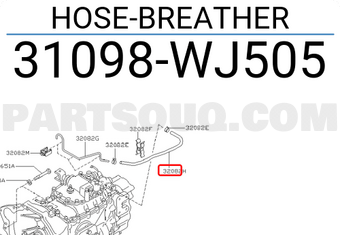 Nissan 31098WJ505 HOSE-BREATHER
