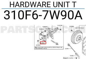 Nissan 310F67W90A HARDWARE UNIT T