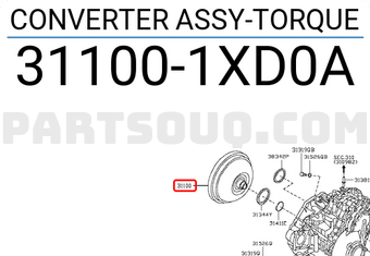 Nissan 311001XD0A CONVERTER ASSY-TORQUE