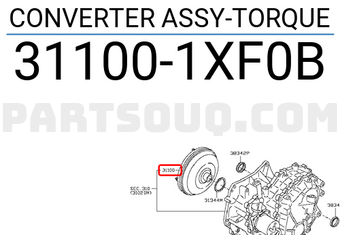Nissan 311001XF0B CONVERTER ASSY-TORQUE