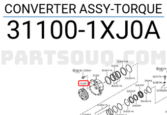 Nissan 311001XJ0A CONVERTER ASSY-TORQUE
