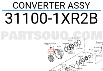 Nissan 311001XR2B CONVERTER ASSY