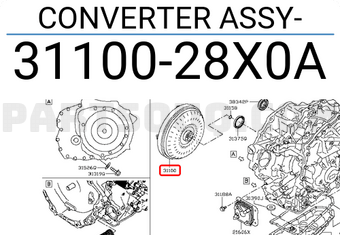 Nissan 3110028X0A CONVERTER ASSY