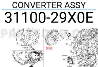 Nissan 3110029X0E CONVERTER ASSY