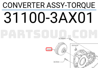 Nissan 311003AX01 CONVERTER ASSY-TORQUE