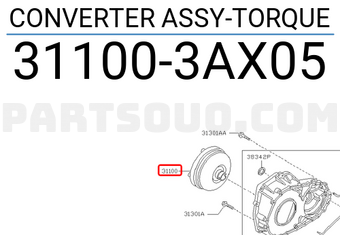 Nissan 311003AX05 CONVERTER ASSY-TORQUE