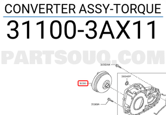 Nissan 311003AX11 CONVERTER ASSY-TORQUE