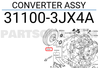 Nissan 311003JX4A CONVERTER ASSY