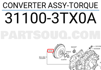 Nissan 311003TX0A CONVERTER ASSY-TORQUE
