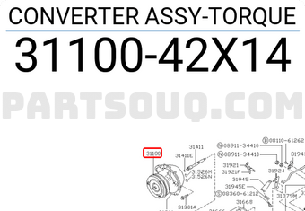 Nissan 3110042X14 CONVERTER ASSY-TORQUE