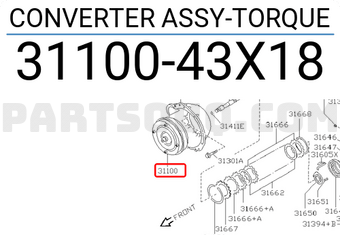 Nissan 3110043X18 CONVERTER ASSY-TORQUE
