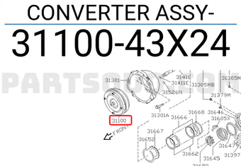 Nissan 3110043X24 CONVERTER ASSY