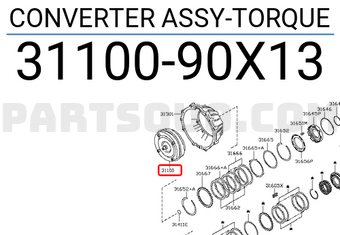Nissan 3110090X13 CONVERTER ASSY-TORQUE