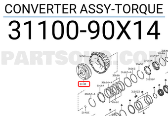 Nissan 3110090X14 CONVERTER ASSY-TORQUE