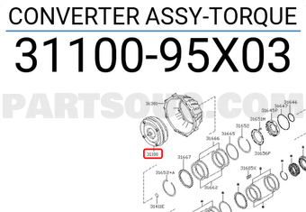 Nissan 3110095X03 CONVERTER ASSY-TORQUE