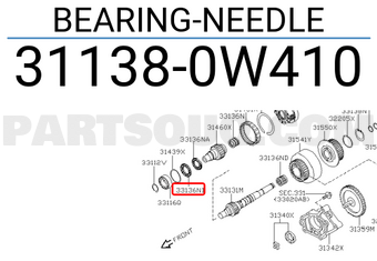Nissan 311380W410 BEARING-NEEDLE