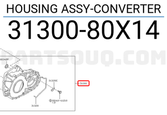 Nissan 3130080X14 HOUSING ASSY-CONVERTER