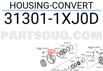 Nissan 313011XJ0D HOUSING-CONVERT