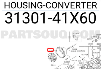 Nissan 3130141X60 HOUSING-CONVERTER