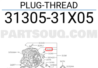 Nissan 3130531X05 PLUG-THREAD